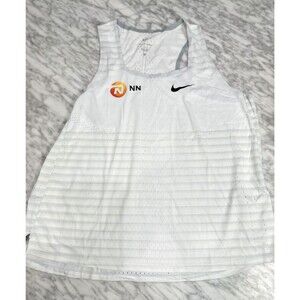 NIKE Aeroswift NN Singlet White Black Racing Running Tank Top Women's XL DR5850